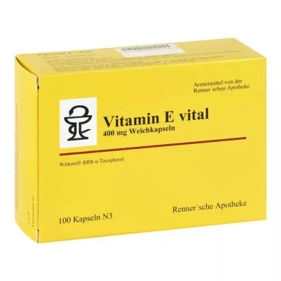 Vitamín E vital 400 mg Rennersche Apotheke Softk.(100 kusov) Vitamín E vital 400 mg Rennersche Apotheke Softk.(100 kusov)