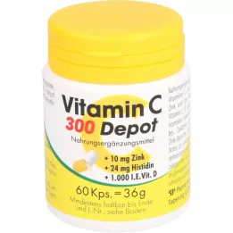 VITAMIN C 300 Depot+Zinok+Histidín+D Kapsule, 60 kapsúl