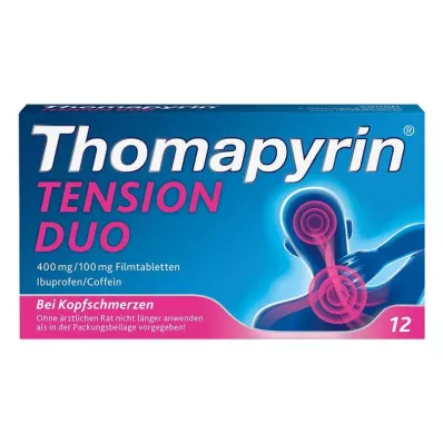 Thomapyrin TENSION DUO 400 mg / 100 mg filmom obalené tablety, 12 ks