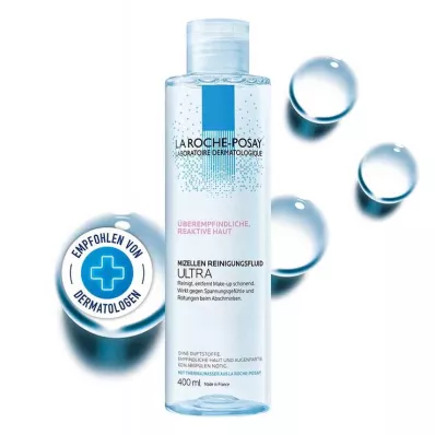 ROCHE-POSAY Micelárny čistiaci fluid na reaktívnu pleť, 400 ml