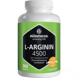 L-ARGININ HOCHDOSIERT 4 500 mg kapsuly, 360 ks