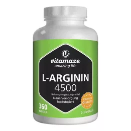 L-ARGININ HOCHDOSIERT 4 500 mg kapsuly, 360 ks