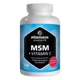 MSM HOCHDOSIERT+Vitamín C Kapsule, 360 kapsúl