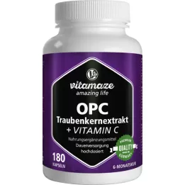 OPC TRAUBENKERNEXTRAKT kapsuly s vysokou dávkou + vitamín C, 180 ks