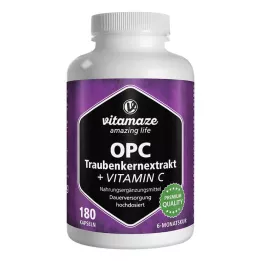 OPC TRAUBENKERNEXTRAKT kapsuly s vysokou dávkou + vitamín C, 180 ks