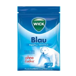 WICK BLAU Mentolové cukríky bez vrecúška s cukrom, 72 g