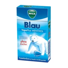 WICK BLAU Mentolové cukríky bez cukru Clickbox, 46 g