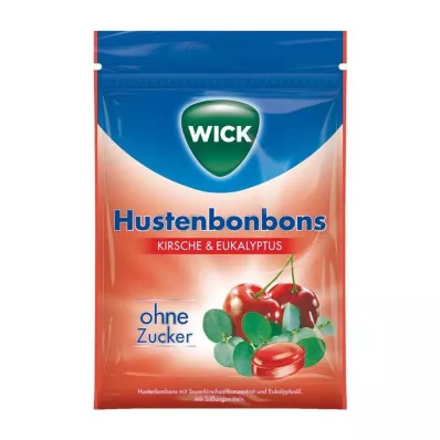 WICK Divoká čerešňa &amp; Eukalyptové cukríky bez cukru Btl, 72 g