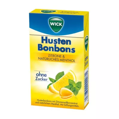 WICK Citrón &amp; prírodné mentolové cukríky bez cukru Clickbox, 46 g