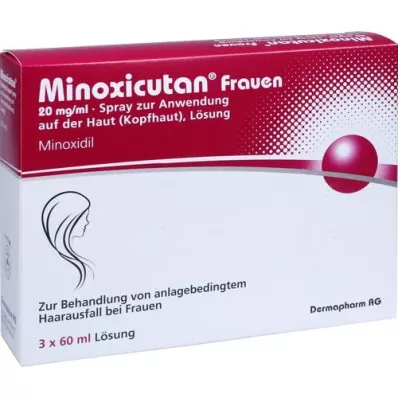 MINOXICUTAN Ženy 20 mg/ml sprej, 3x60 ml