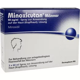 MINOXICUTAN Muži 50 mg/ml sprej, 3x60 ml