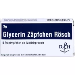 GLYCERIN ZÄPFCHEN Rösch 3 g proti zápche, 10 ks
