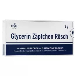 GLYCERIN ZÄPFCHEN Rösch 3 g proti zápche, 10 ks