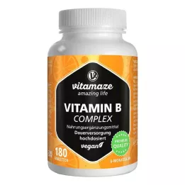 VITAMIN B COMPLEX vegánske tablety s vysokou dávkou, 180 ks