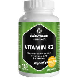 VITAMIN K2 200 μg vegánske tablety s vysokou dávkou, 180 ks