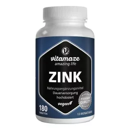 ZINK 25 mg vegánske tablety s vysokou dávkou, 180 ks