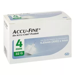 ACCU FINE Sterilné ihly do inzulínových pier 4 mm 32 G, 100 ks