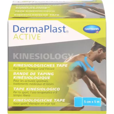 DERMAPLAST Active Kinesiology Tape 5 cmx5 m modrá, 1 ks