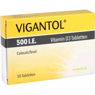 VIGANTOL 500 I.U. vitamín D3 tablety, 50 kapsúl