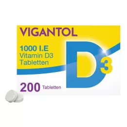 VIGANTOL 1 000 I.U. vitamín D3 tablety, 200 kapsúl