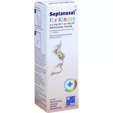 SEPTANASAL pre deti 0,5 mg/ml + 50 mg/ml nosový sprej, 10 ml