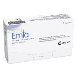 EMLA 25 mg/g + 25 mg/g krém + 12 náplastí Tegaderm, 5x5 g