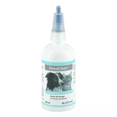 HEXOCLEAN Kyslý čistič uší pre psy a mačky, 150 ml HEXOCLEAN Kyslý čistič uší pre psy a mačky, 150 ml