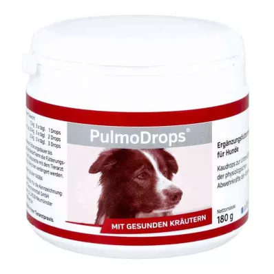 PULMODROPS Doplnkové žuvacie kvapky pre psov, 180 g PULMODROPS Doplnkové žuvacie kvapky pre psov, 180 g