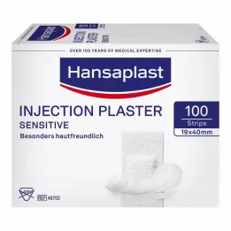 HANSAPLAST Citlivé injekčné náplasti 1,9x4 cm, 100 ks
