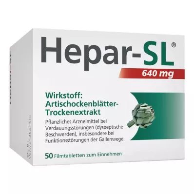 HEPAR-SL 640 mg filmom obalené tablety, 50 ks HEPAR-SL 640 mg filmom obalené tablety, 50 ks