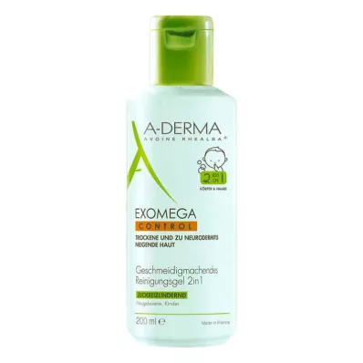 A-DERMA EXOMEGA CONTROL Čistiaci gél 2v1, 200 ml A-DERMA EXOMEGA CONTROL Čistiaci gél 2v1, 200 ml