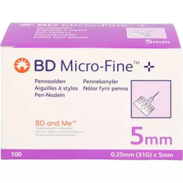 BD MICRO-FINE+ Ihly do pera 0,25x5 mm, 100 ks