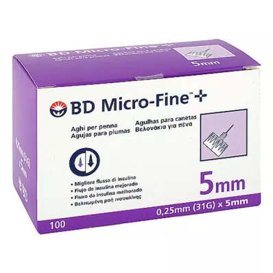 BD MICRO-FINE+ Ihly do pera 0,25x5 mm, 100 ks