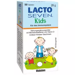 LACTO SEVEN Detské tablety s jahodovo-malinovou príchuťou, 50 ks