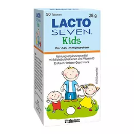 LACTO SEVEN Detské tablety s jahodovo-malinovou príchuťou, 50 ks