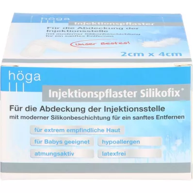 INJEKTIONSPFLASTER Silikofix 2x4 cm Höga, 100 ks