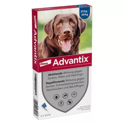 ADVANTIX Spot-on roztok na aplikáciu na psa 25-40 kg, 4x4,0 ml