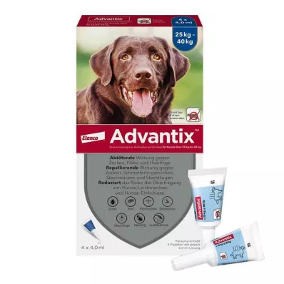 Advantix Spot-on roztok pre psov 25 - 40 kg, 4X4,0 ml Advantix Spot-on roztok pre psov 25 - 40 kg, 4X4,0 ml