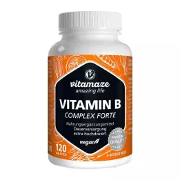 VITAMIN B COMPLEX extra vysoké dávky vegánskych tabliet, 120 ks