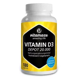 VITAMIN D3 20 000 I.U. Depot tablety s vysokou dávkou, 180 ks
