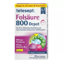 TETESEPT Kyselina listová 800 depotných tabliet, 60 kapsúl