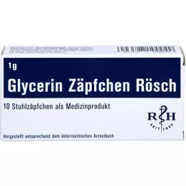 GLYCERIN ZÄPFCHEN Rösch 1 g proti zápche, 10 ks