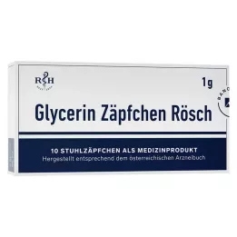 GLYCERIN ZÄPFCHEN Rösch 1 g proti zápche, 10 ks