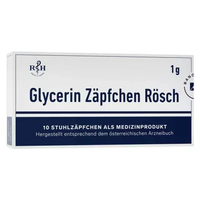 Glycerínové čapíky Rösch 1 g proti zápche, 10 ks Glycerínové čapíky Rösch 1 g proti zápche, 10 ks