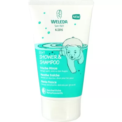 WELEDA Detská sprcha 2v1 &amp; Šampón svieža mäta, 150 ml