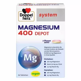 DOPPELHERZ Magnézium 400 Depot systémové tablety, 60 kapsúl