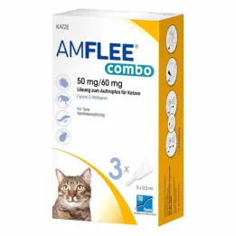 AMFLEE kombinovaný 50/60 mg injekčný roztok pre mačky, 3 ks