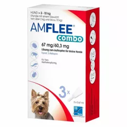 AMFLEE combo 67/60,3mg Lsg.z.Auftr.f.Hunde 2-10kg, 3 ks