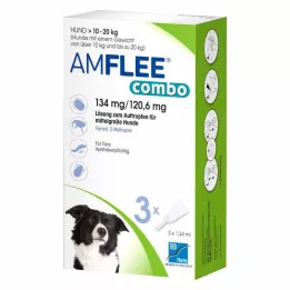 AMFLEE combo 134/120,6mg Lsg.z.Auf.f.Hunde 10-20kg, 3 ks