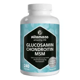 GLUCOSAMIN CHONDROITIN MSM Vitamín C kapsuly, 240 kapsúl